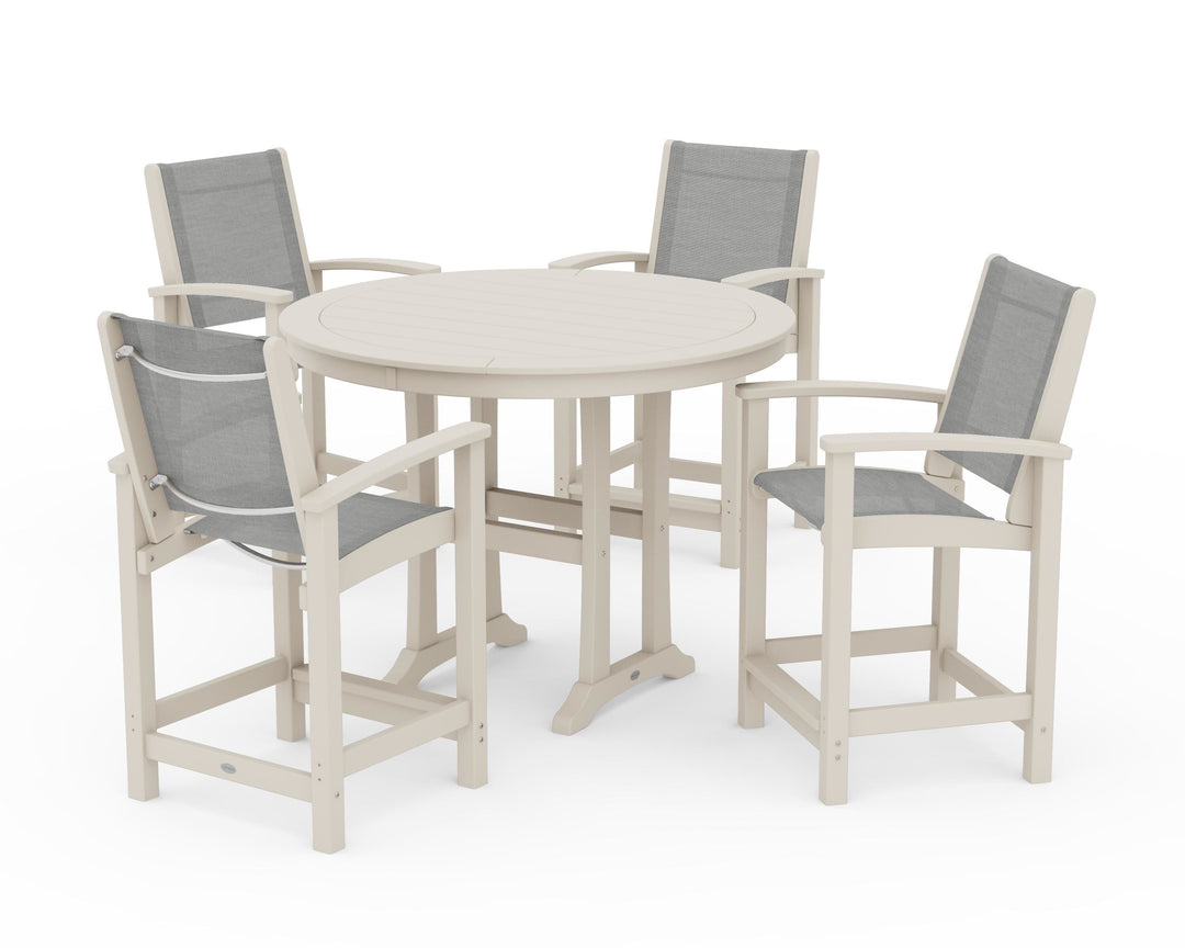 POLYWOOD® Coastal 5-Piece Counter Set