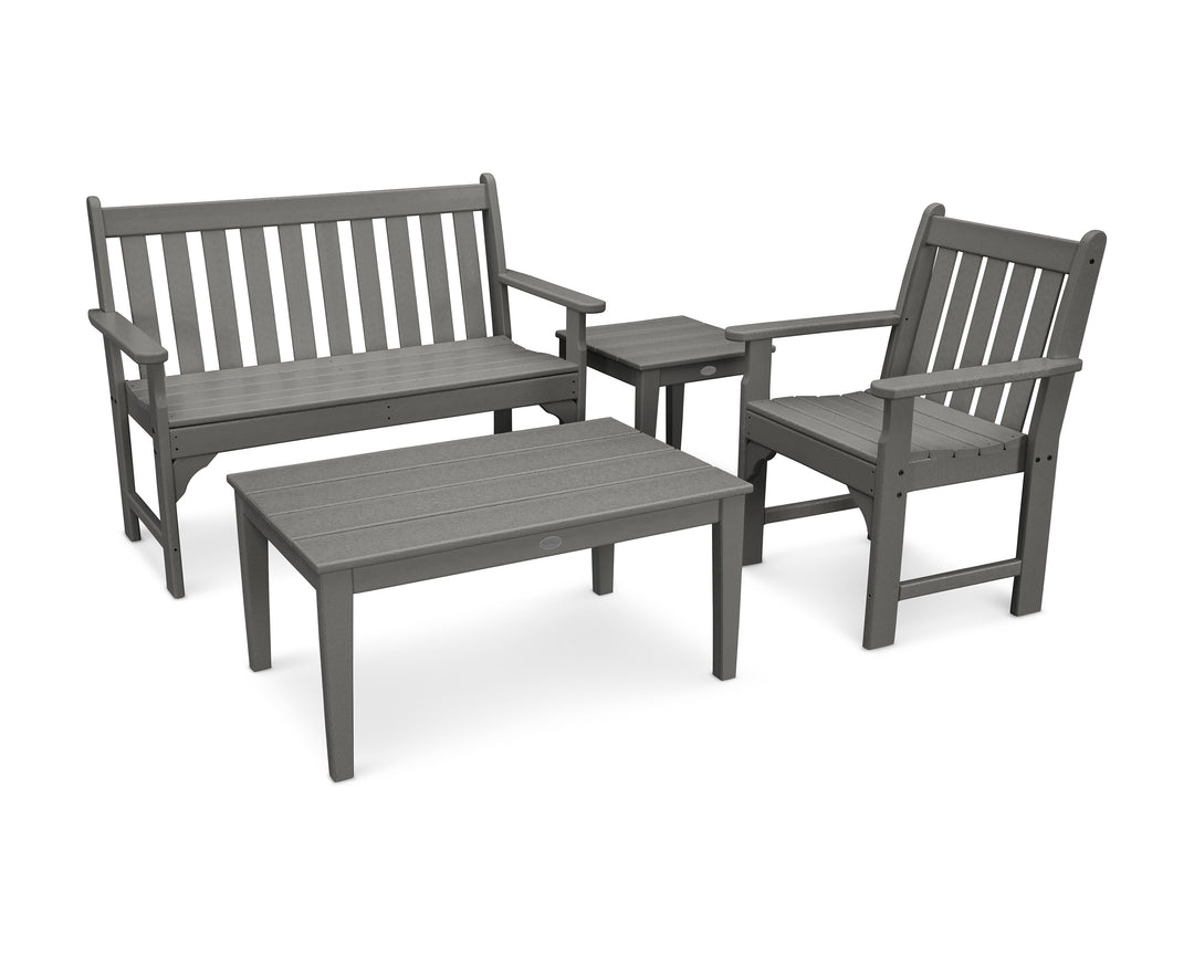 POLYWOOD® Vineyard 4-Piece Bench Seating Set