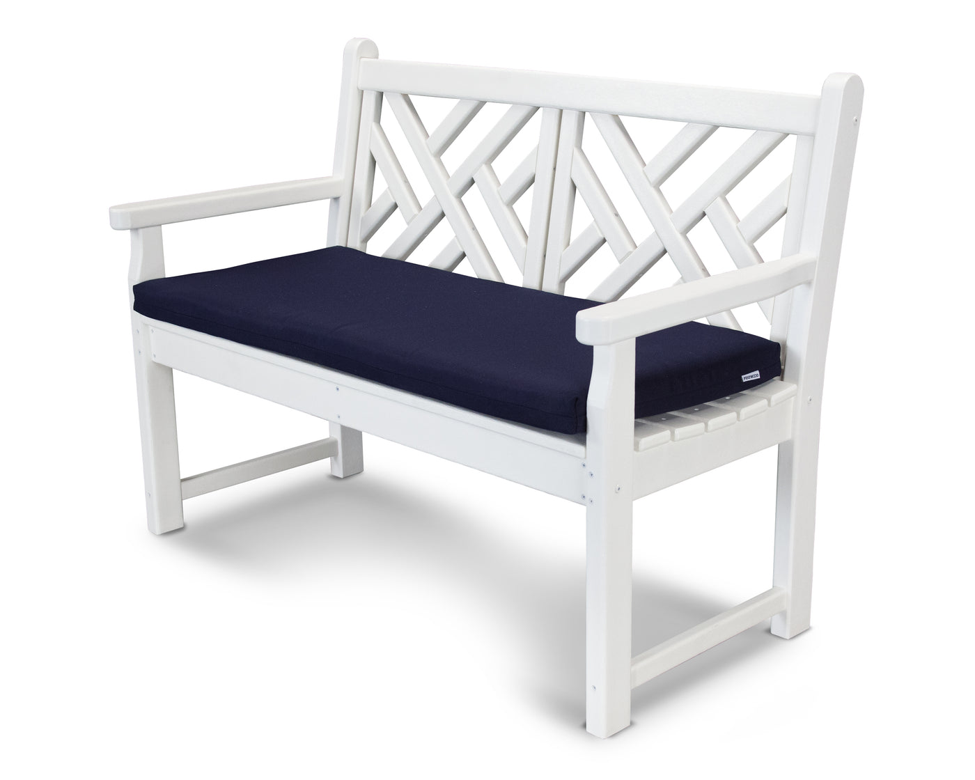 Chippendale 48" Bench with Seat Cushion