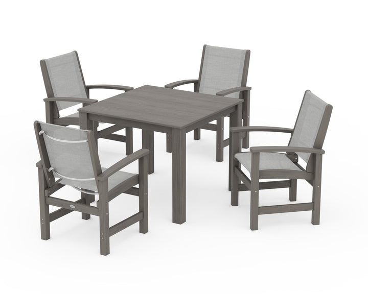 POLYWOOD® Coastal 5-Piece Parsons Dining Set