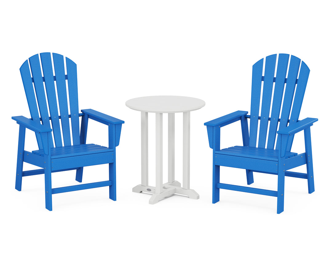POLYWOOD® South Beach 3-Piece Round Farmhouse Bistro Dining Set