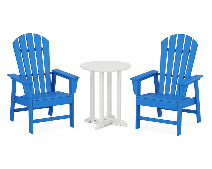 POLYWOOD® South Beach 3-Piece Round Farmhouse Bistro Dining Set