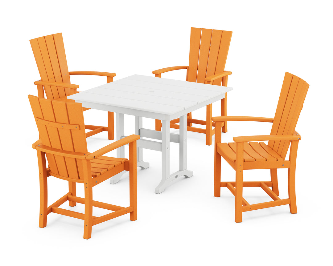 POLYWOOD® Quattro 5-Piece Farmhouse Dining Set