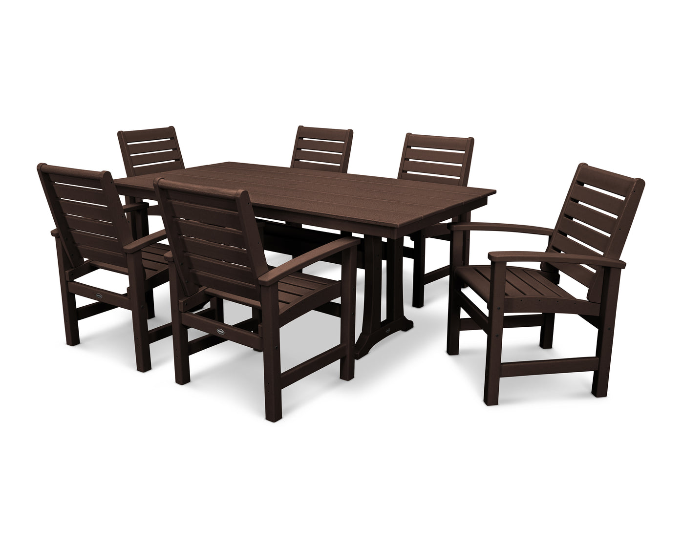 Signature 7-Piece Farmhouse Dining Set with Trestle Legs