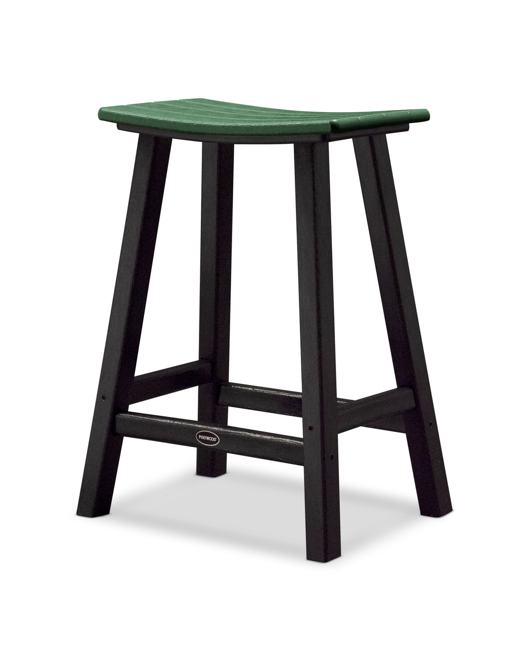 POLYWOOD® Contempo 24" Saddle Counter Stool