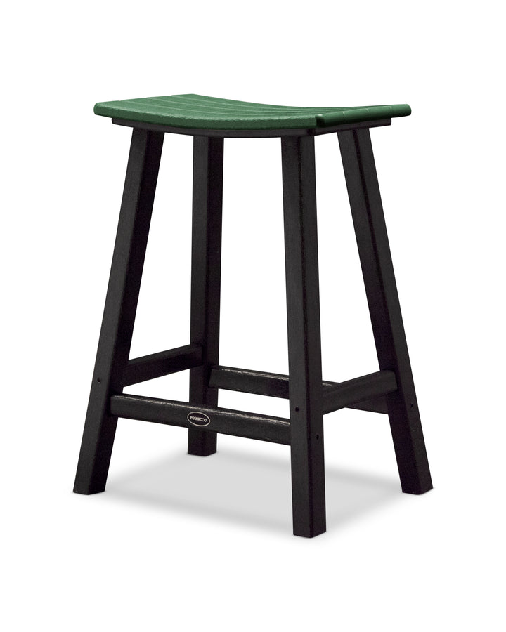 POLYWOOD® Contempo 24" Saddle Counter Stool