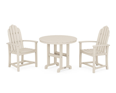 Classic Adirondack 3-Piece Round Dining Set