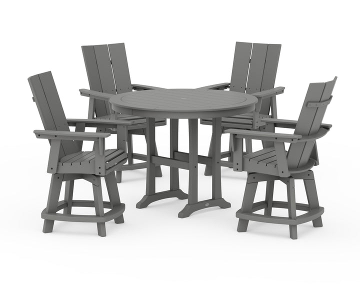 POLYWOOD® 5-Piece Modern Swivel Counter Set