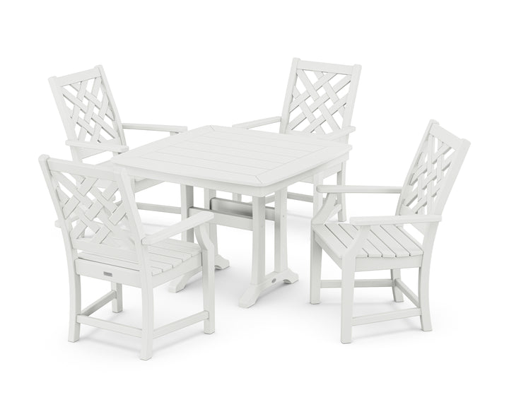 Country Living Wovendale 5-Piece Dining Set with Trestle Legs