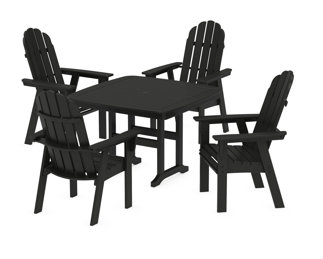POLYWOOD® Vineyard Curveback Adirondack 5-Piece Dining Set
