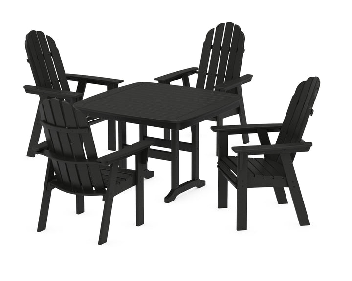 POLYWOOD® Vineyard Curveback Adirondack 5-Piece Dining Set