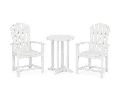 Palm Coast 3-Piece Round Farmhouse Bistro Dining Set