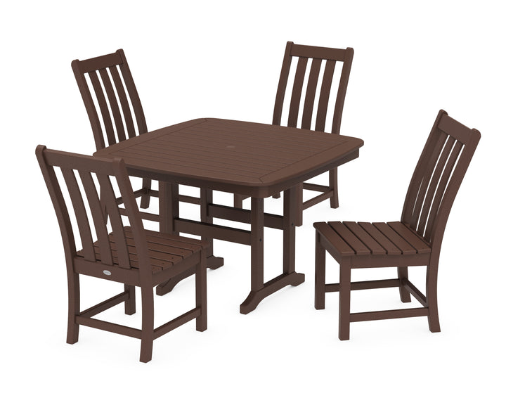 POLYWOOD® Vineyard Side Chair 5-Piece Dining Set with Trestle Legs