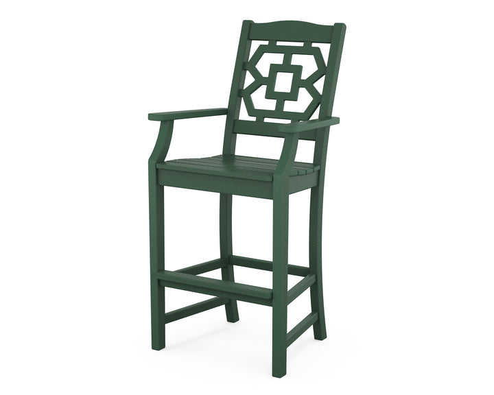 Martha Stewart by POLYWOOD® Chinoiserie Bar Arm Chair