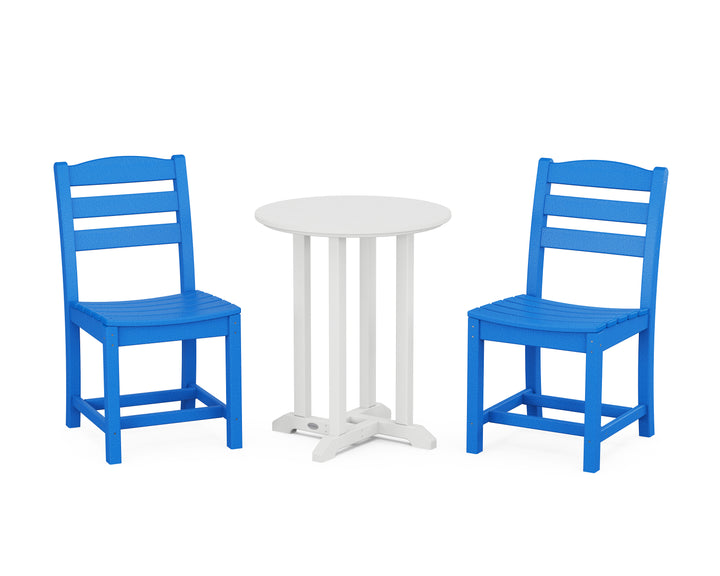 POLYWOOD® La Casa Café Side Chair 3-Piece Round Bistro Dining Set