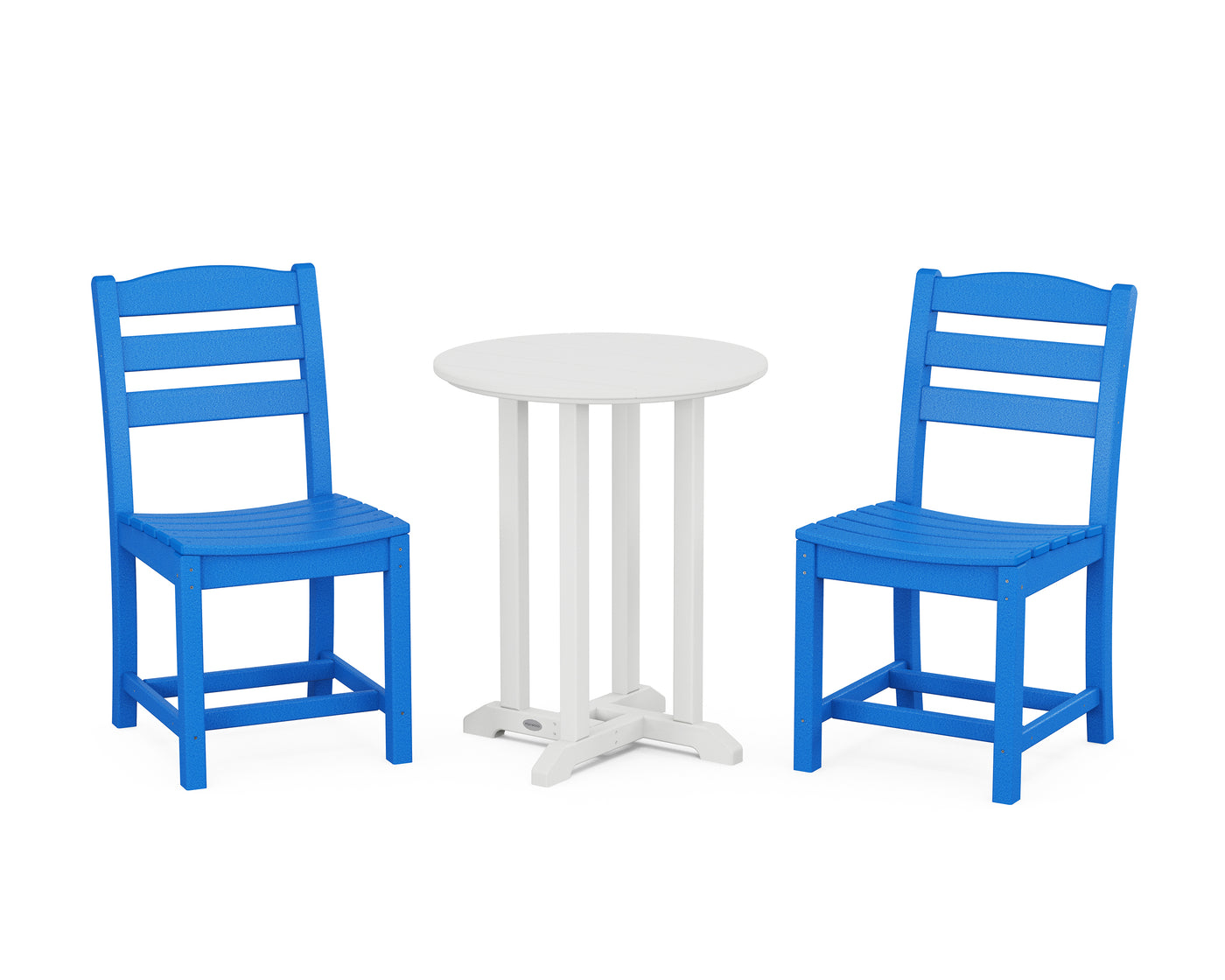 La Casa CafŽ Side Chair 3-Piece Round Bistro Dining Set