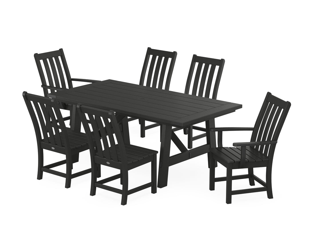 POLYWOOD® Vineyard 7-Piece Rustic Farmhouse Dining Set