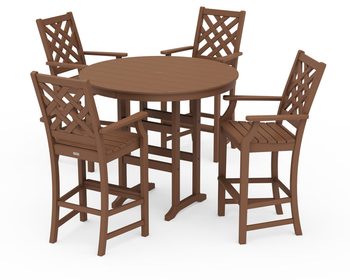 Country Living Wovendale 5-Piece Round Farmhouse Bar Set