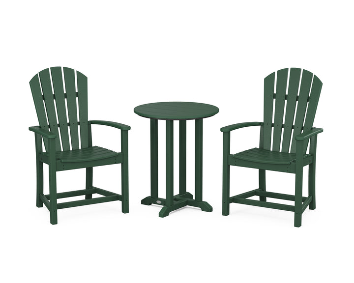 POLYWOOD® Palm Coast 3-Piece Round Farmhouse Bistro Dining Set