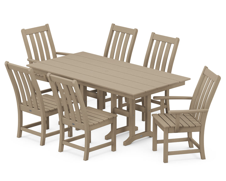 POLYWOOD® Vineyard 7-Piece Farmhouse Dining Set