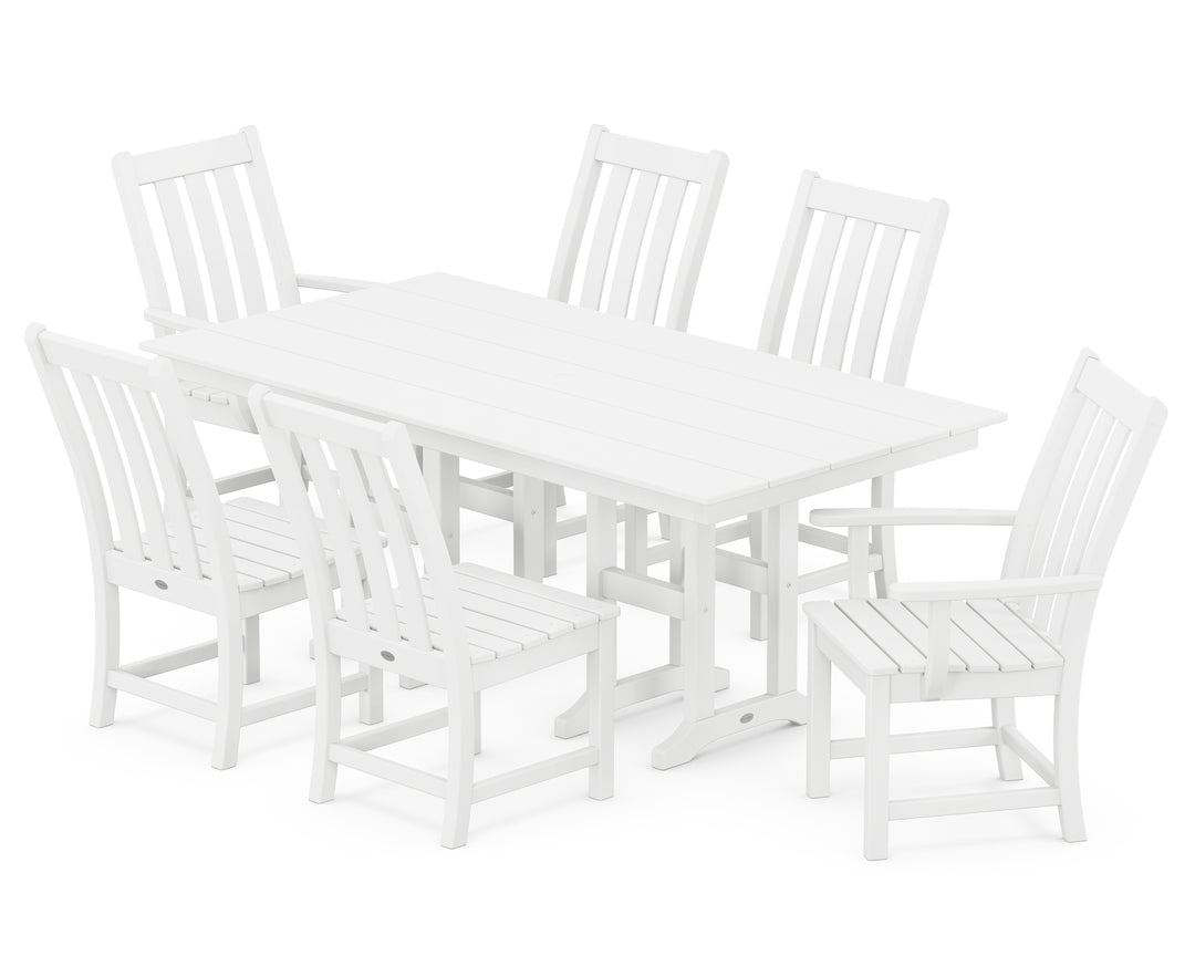 POLYWOOD® Vineyard 7-Piece Farmhouse Dining Set