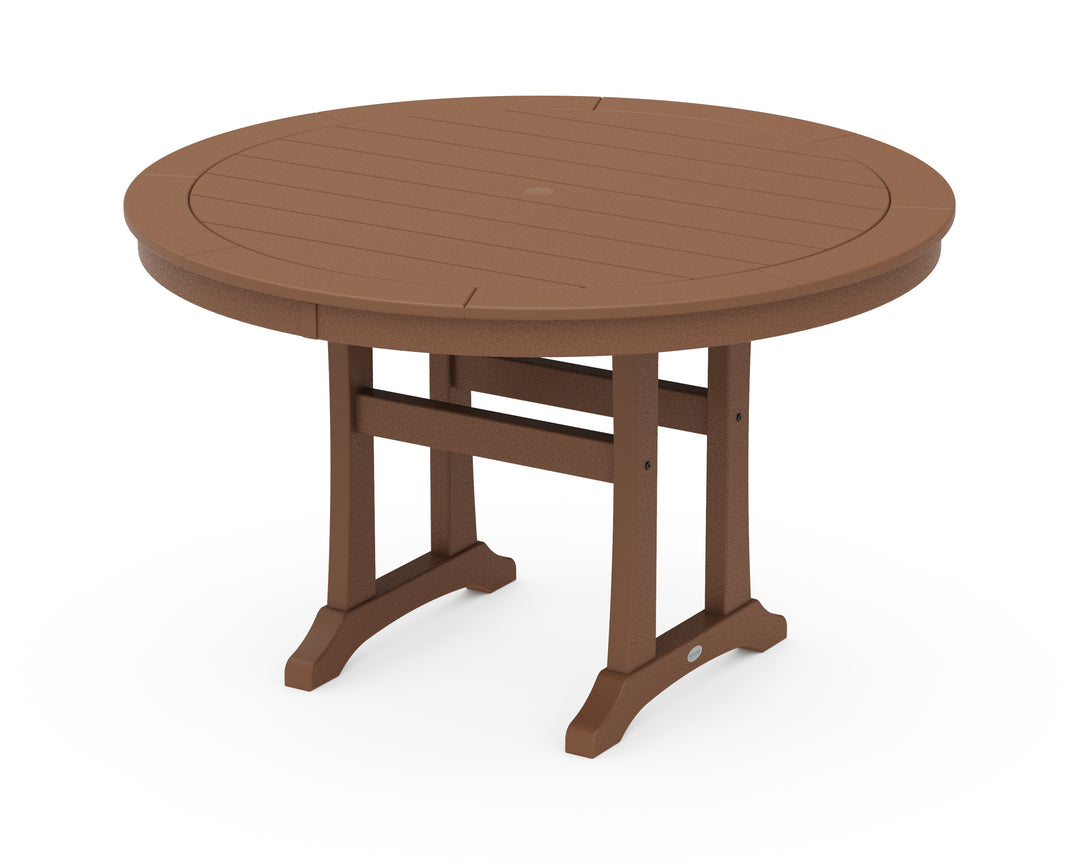 POLYWOOD® Nautical Trestle 48" Round Dining Table