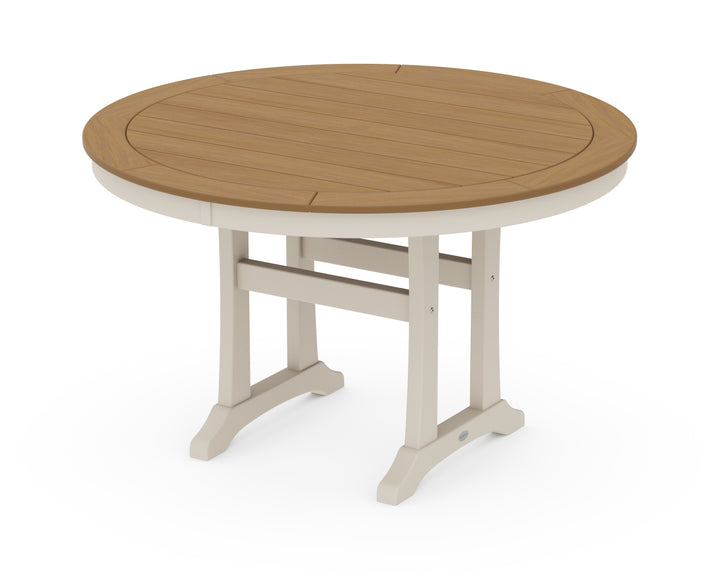 POLYWOOD® Nautical Trestle 48" Round Dining Table