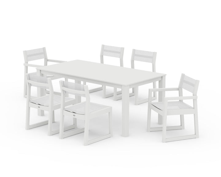 POLYWOOD® EDGE Sling 7-Piece Parsons Dining Set