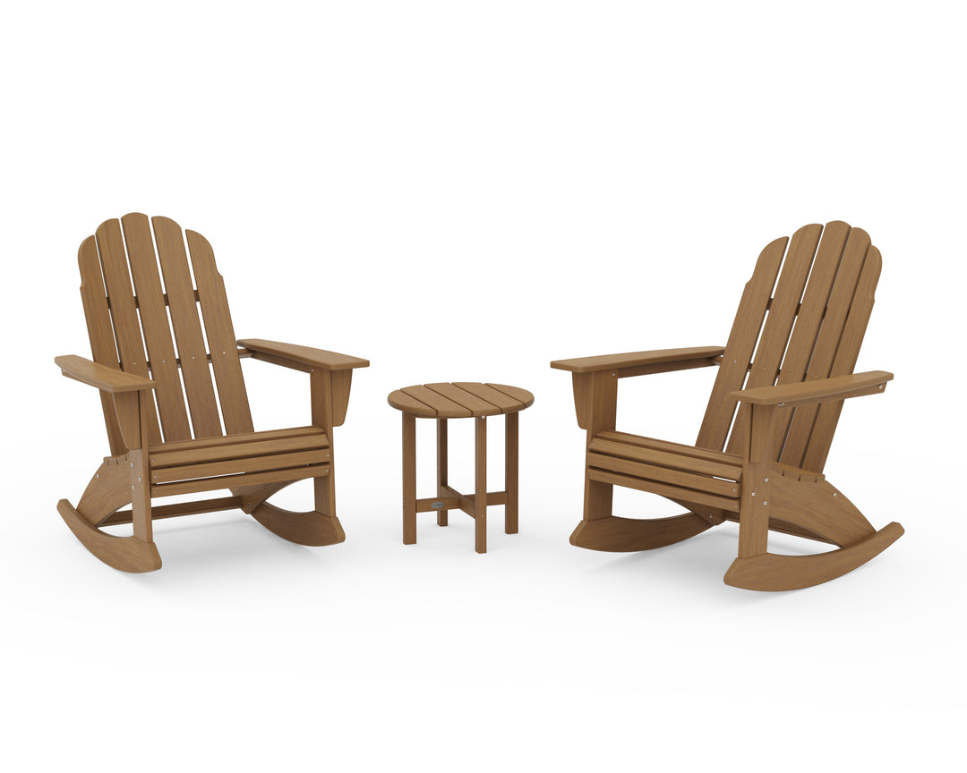 POLYWOOD® Vineyard Curveback 3-Piece Adirondack Rocking Chair Set