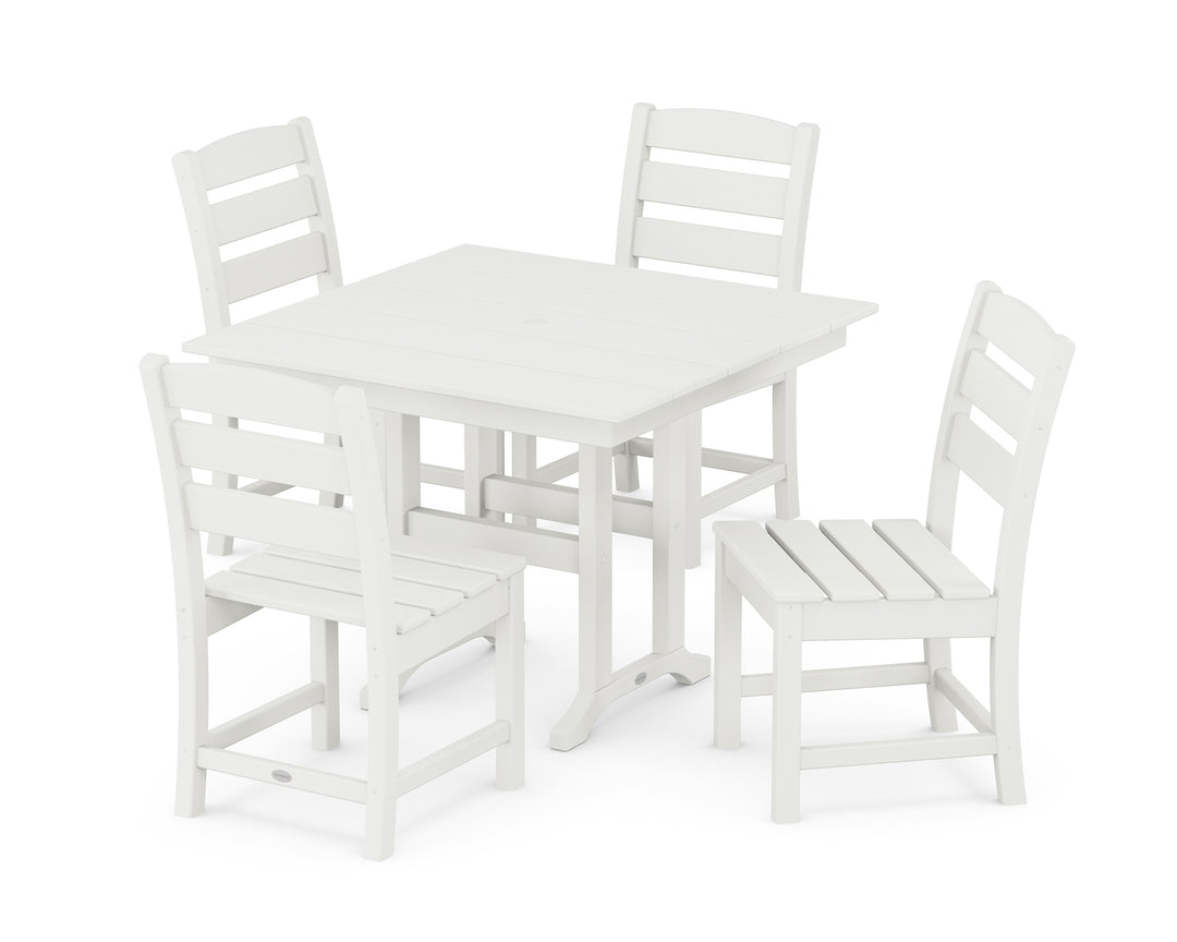 POLYWOOD® Lakeside Side Chair 5-Piece Farmhouse Dining Set