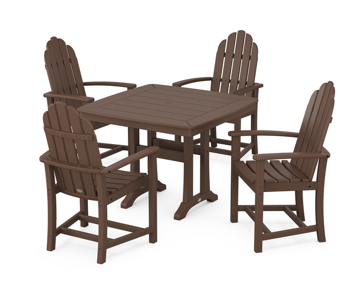 POLYWOOD® Classic Adirondack 5-Piece Dining Set with Trestle Legs