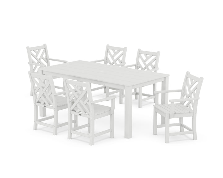 POLYWOOD® Chippendale Arm Chair 7-Piece Parsons Dining Set