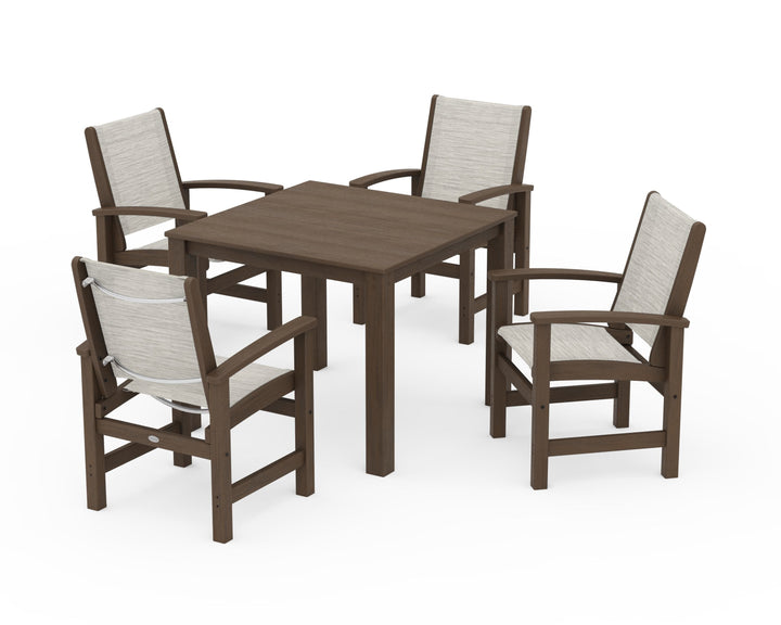 POLYWOOD® Coastal 5-Piece Parsons Dining Set