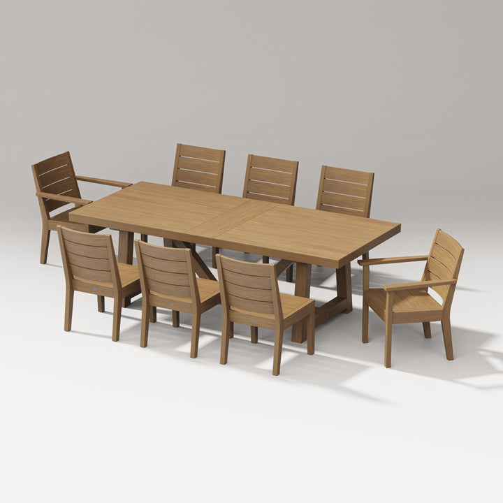 PW Designer Series Latitude 9-Piece A-Frame Table Dining Set