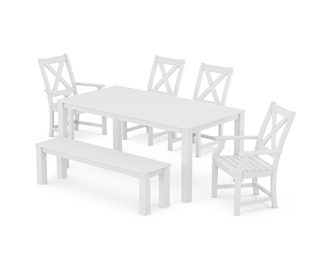 POLYWOOD® Braxton 6-Piece Parsons Dining Set with Bench