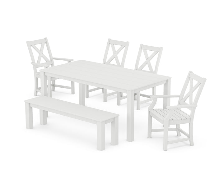 POLYWOOD® Braxton 6-Piece Parsons Dining Set with Bench