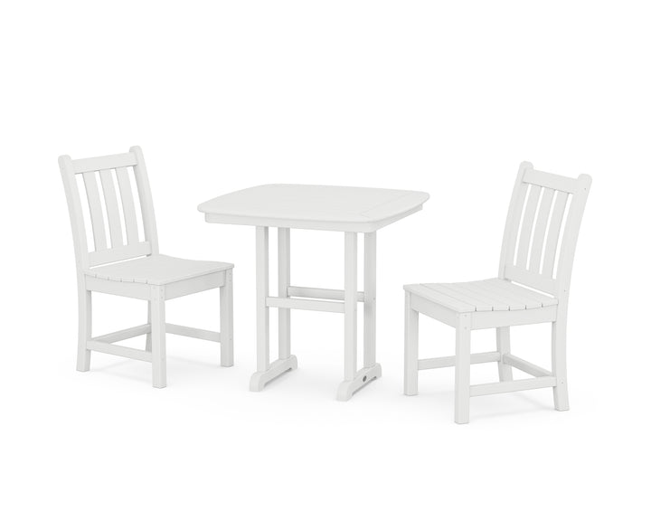POLYWOOD® Traditional Garden Side Chair 3-Piece Dining Set