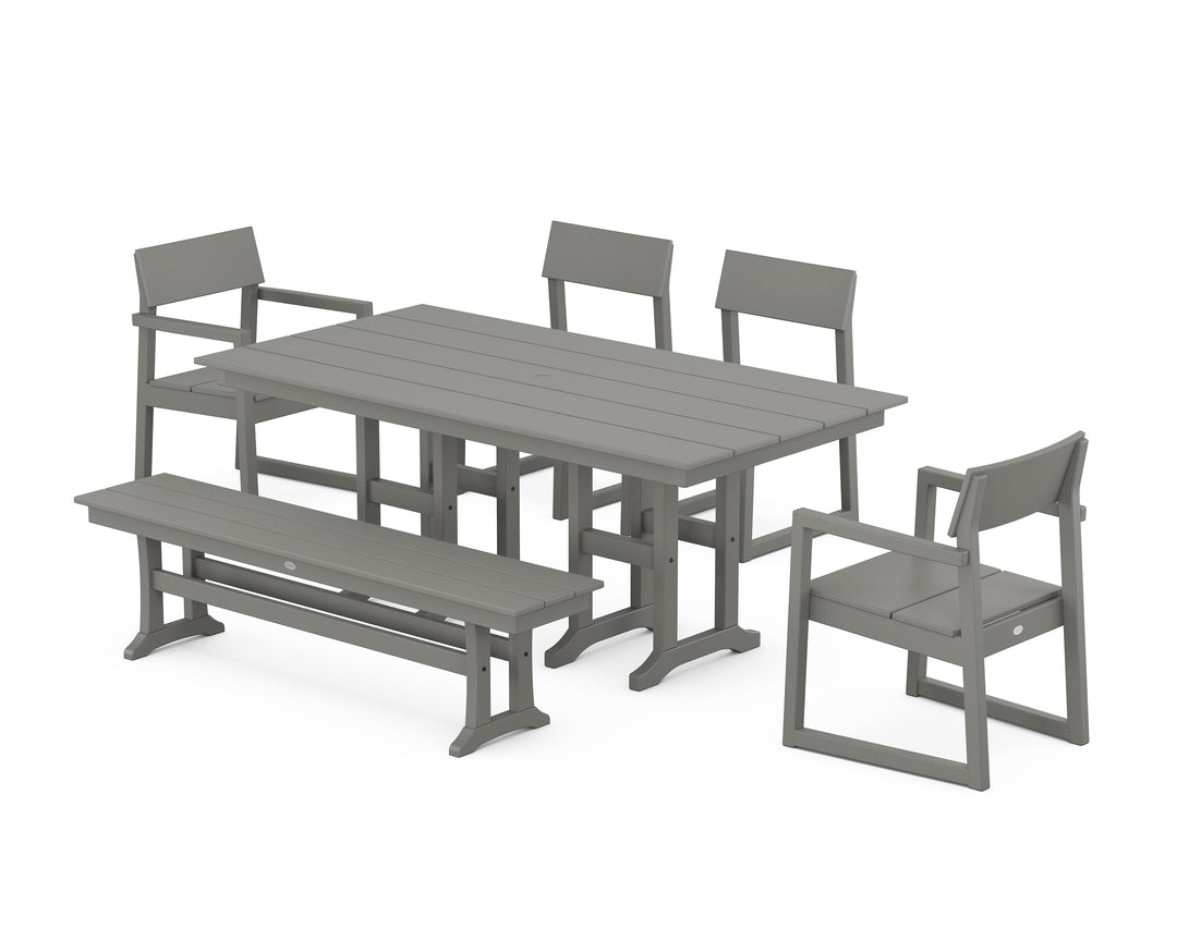 POLYWOOD® EDGE 6-Piece Farmhouse Dining Set