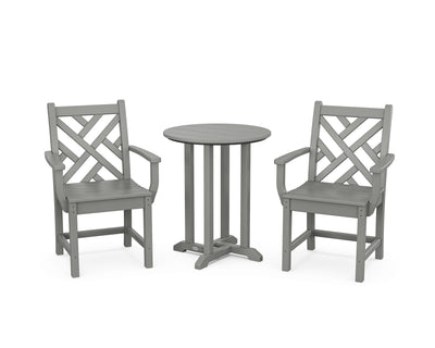 Chippendale 3-Piece Round Bistro Dining Set