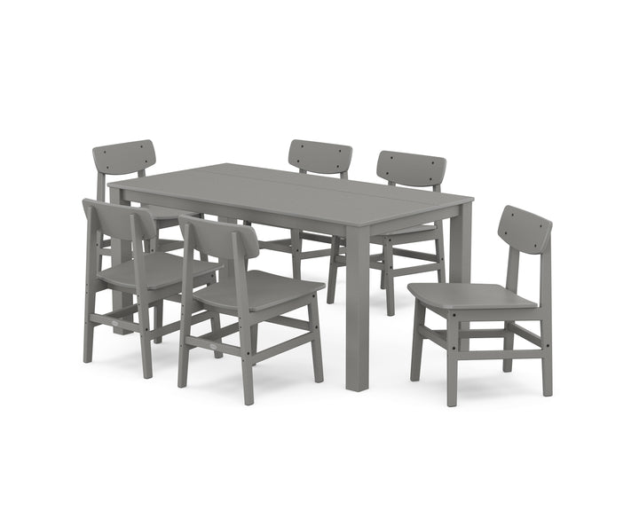 POLYWOOD® Modern Studio Urban Chair 7-Piece Parsons Table Dining Set