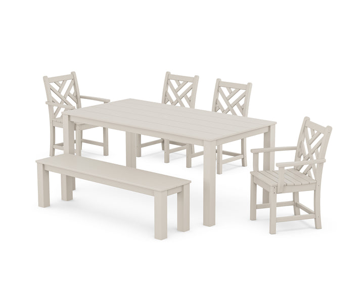 POLYWOOD® Chippendale 6-Piece Parsons Dining Set with Bench