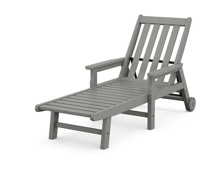 POLYWOOD® Vineyard Chaise with Arms and Wheels