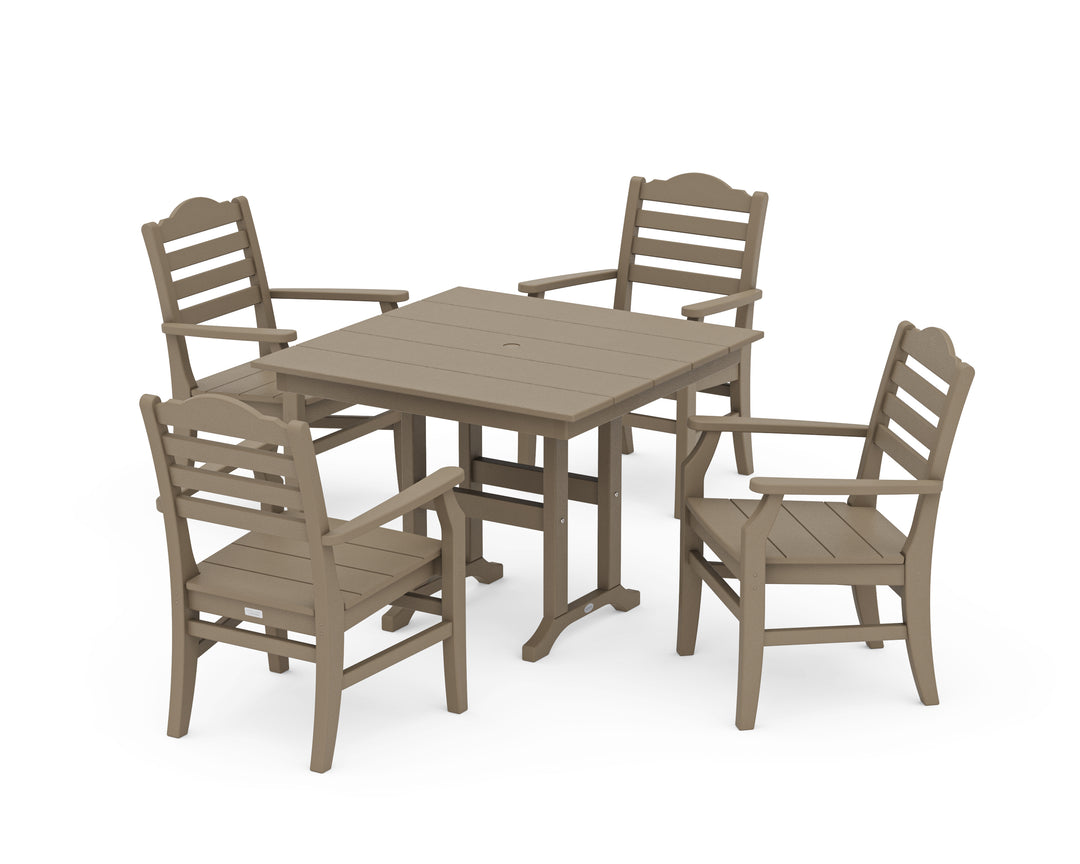 POLYWOOD® Savannah 5-Piece Farmhouse Dining Set