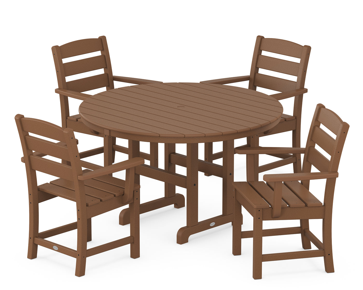 Lakeside 5-Piece Round Farmhouse Dining Set