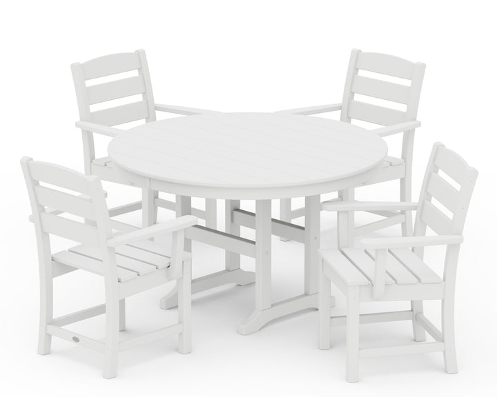 POLYWOOD® Lakeside 5-Piece Round Farmhouse Dining Set
