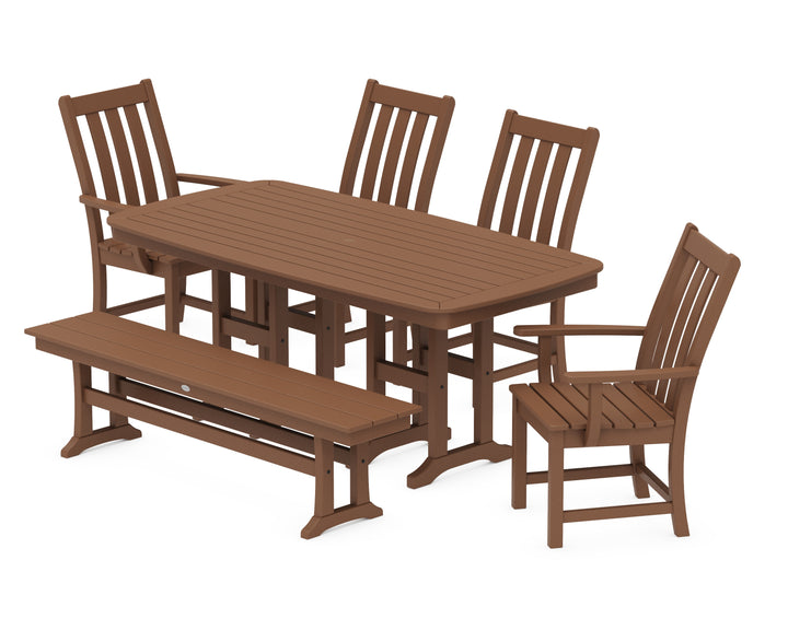 POLYWOOD® Vineyard 6-Piece Dining Set with Bench