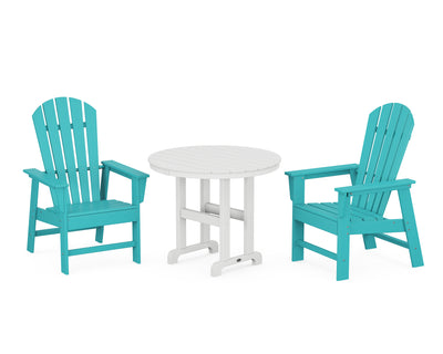 South Beach 3-Piece Round Farmhouse Dining Set