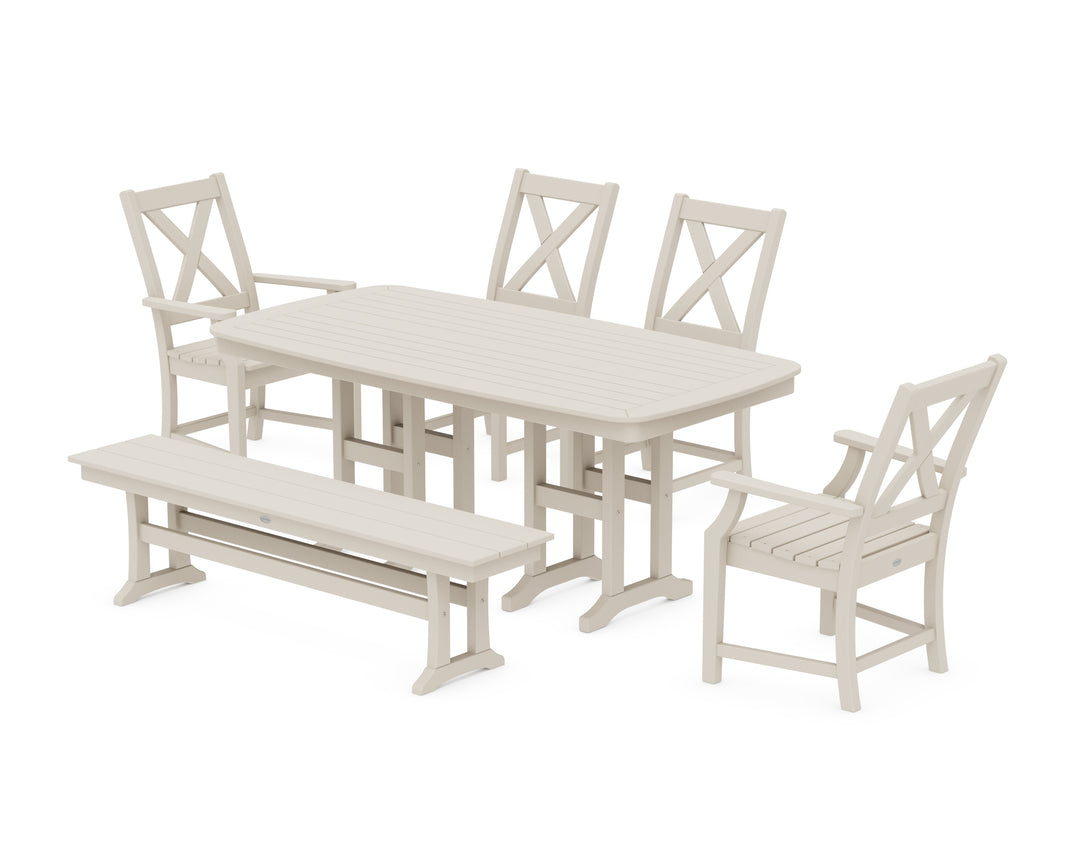 POLYWOOD® Braxton 6-Piece Dining Set with Bench