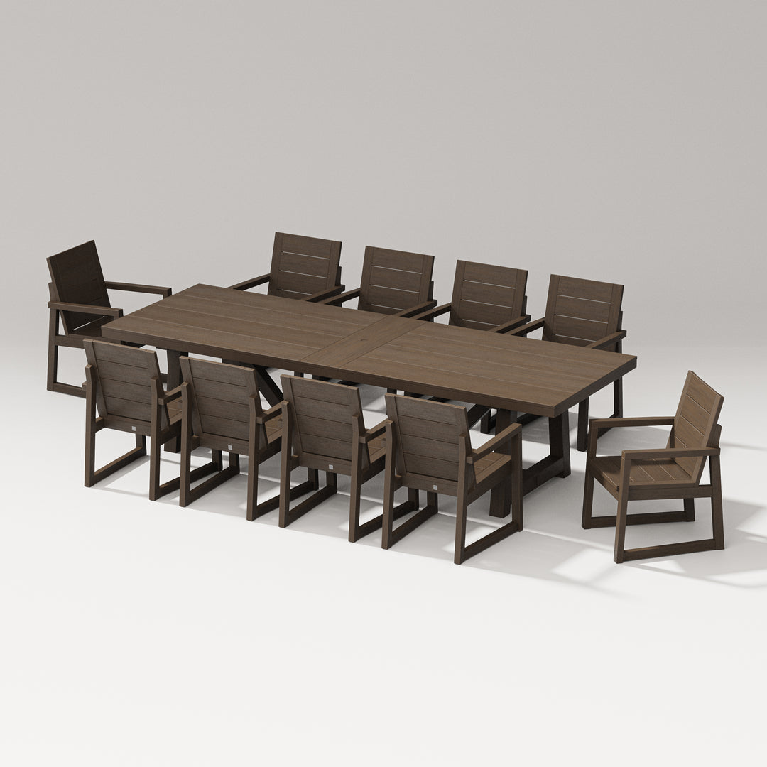 PW Designer Series Elevate 11-Piece A-Frame Table Dining Set