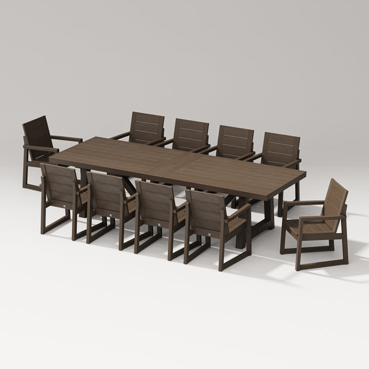 PW Designer Series Elevate 11-Piece A-Frame Table Dining Set